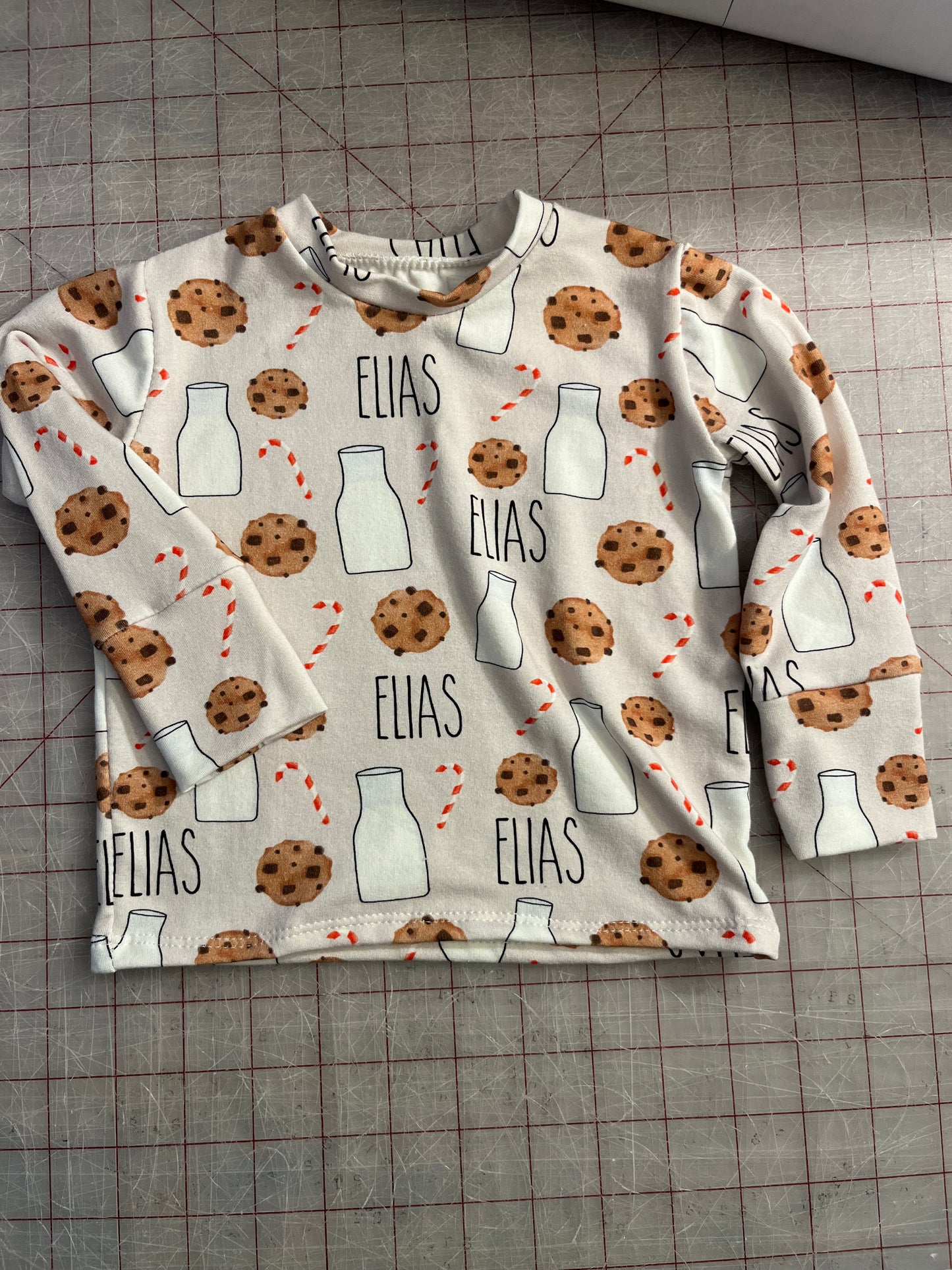 Custom Name Pajamas- Milk & Cookies