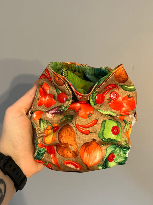 Veggies hand dyed newborn AIO